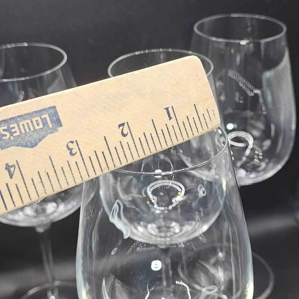 Lenox Crystal Wine Glasses Set of 4 Clear Stemmed Goblets 9